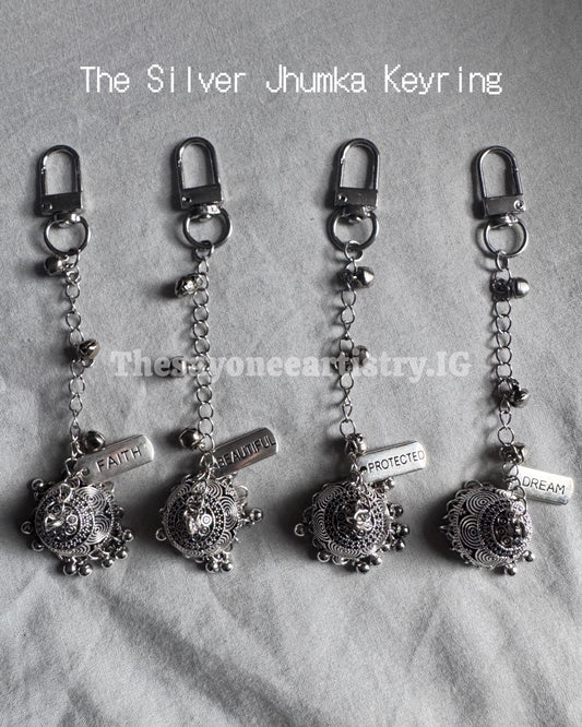 The Silver Jhumka Keyring